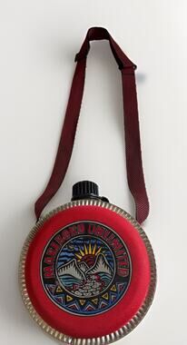 Vintage Marlboro Unlimited Coleman Canteen Red Cloth Strap 1990s Promo 64oz